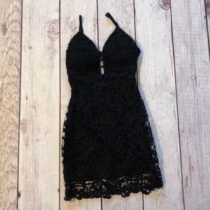 Black lace dress